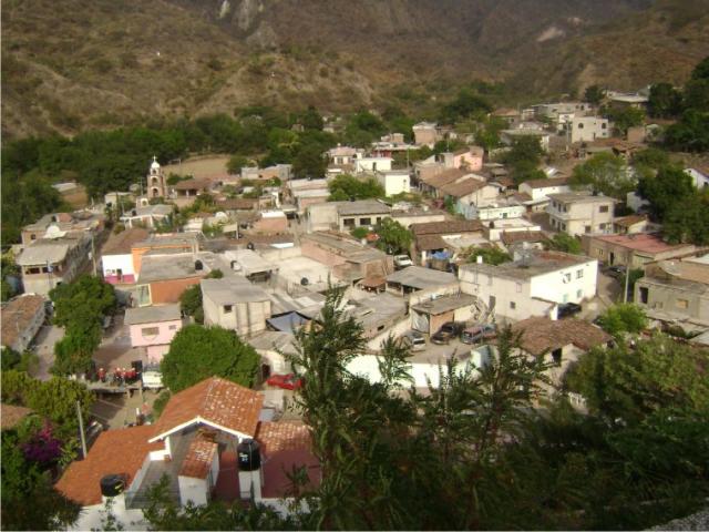 vista desde el camino al Panten de Zacatongo