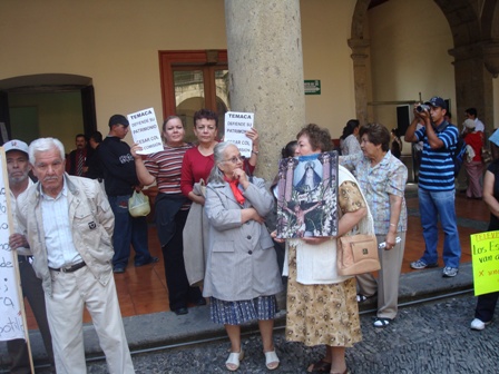 habitantes en la protesta de temaca 