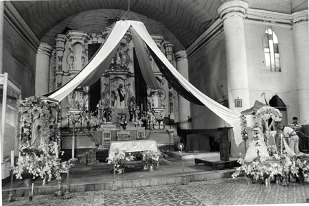 altar mayor o iglesia de santa cruz tanaco