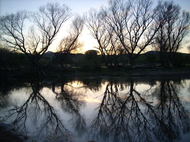 Rio de Bacoachi al atardecer