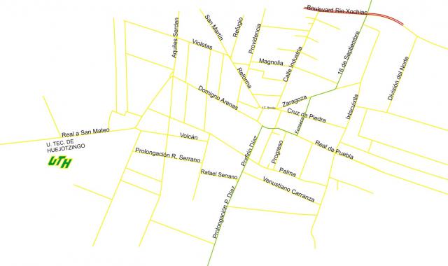 Mapa de Santa Ana Xalmimilulco