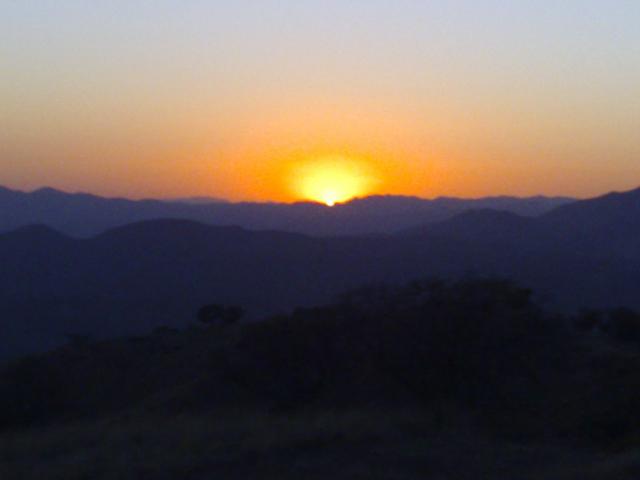 Atardecer en la montaa El Aribabi